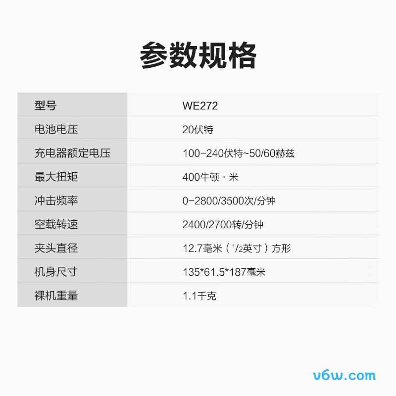 威克士WE272.2电动扳手图片