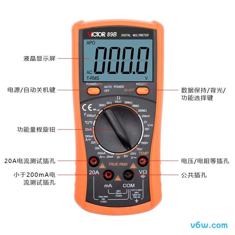 胜利仪器VC89B万用表图片
