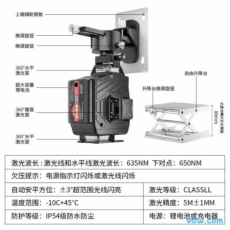 德力西绿光12线水平仪图片