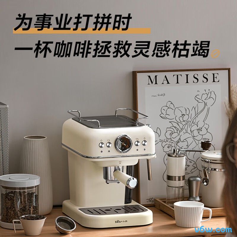 小熊KFJ-E12R5半自动咖啡机图片
