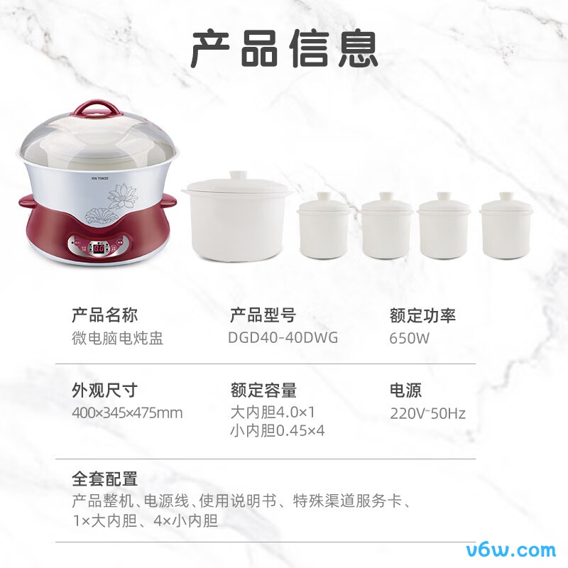 天际DGD40-40DWG电炖锅图片