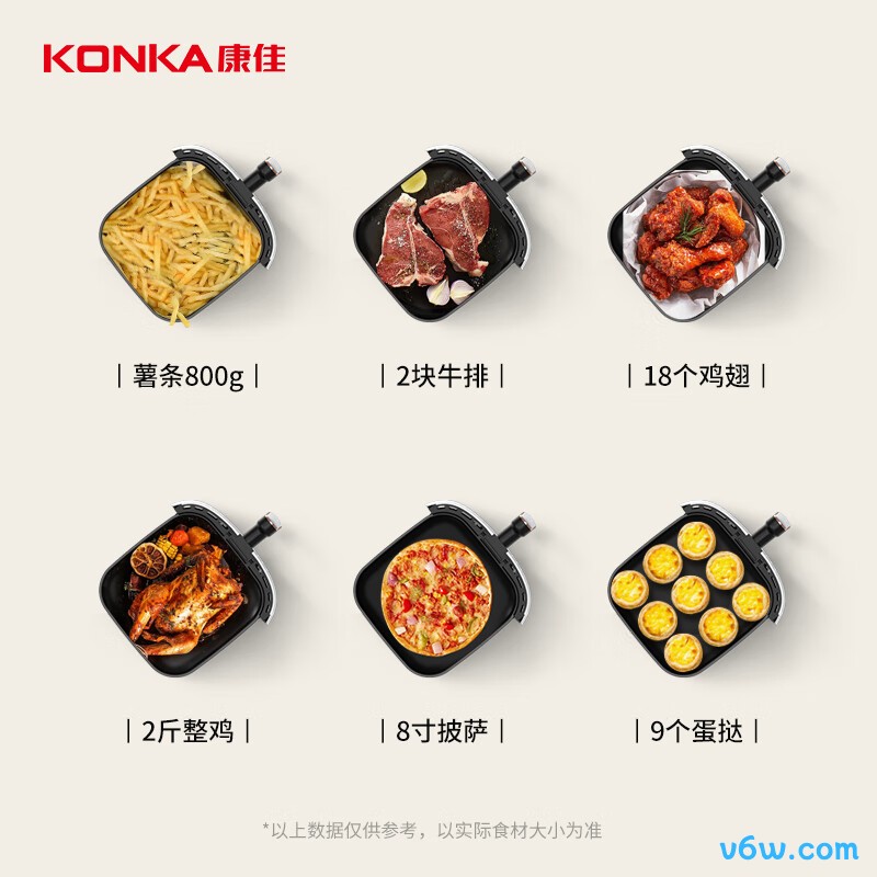 康佳KKZG-6017-W空气炸锅图片