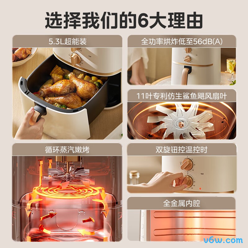 美的MF-KZE535J5空气炸锅图片