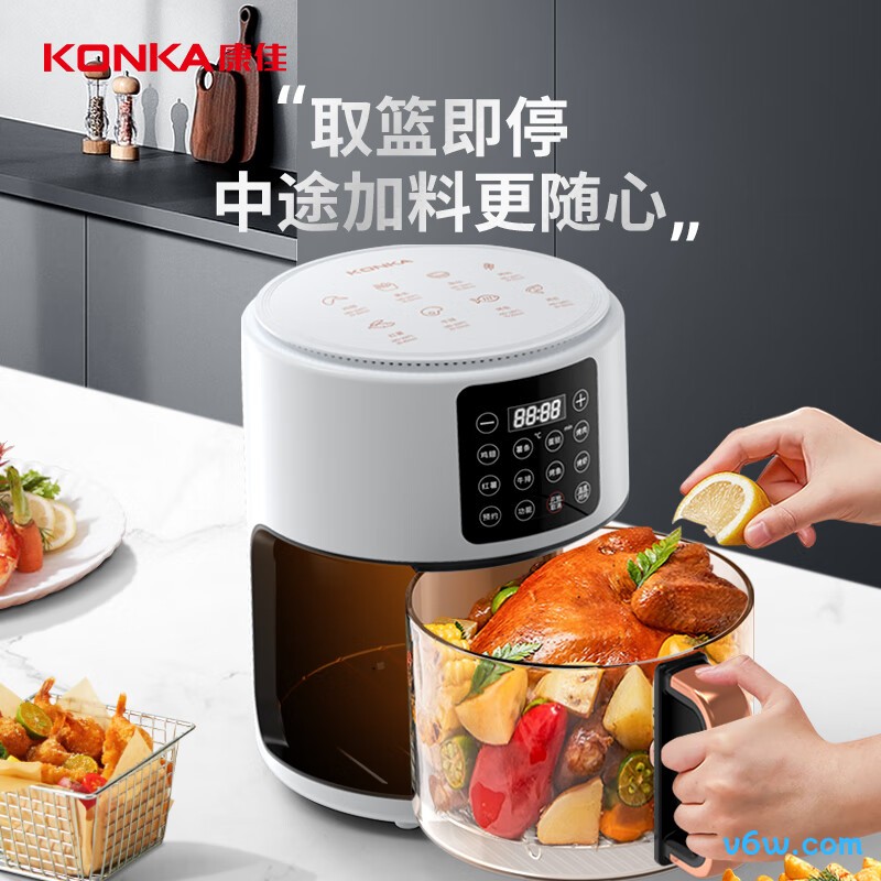 康佳KKZG-5005E-W空气炸锅图片