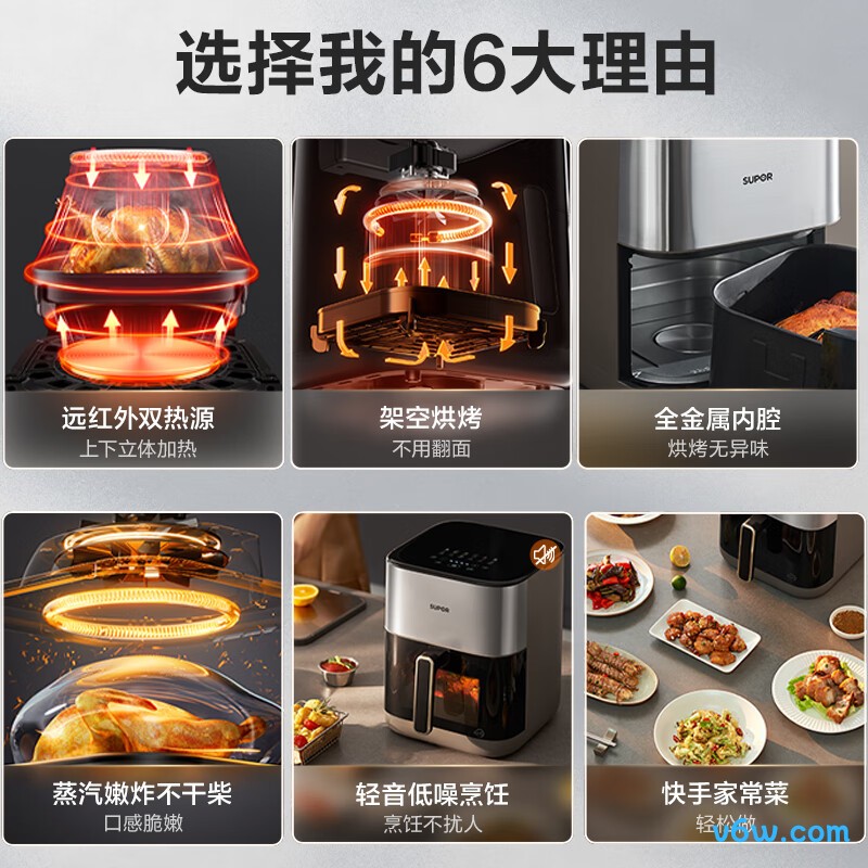 苏泊尔KD60Y883空气炸锅图片