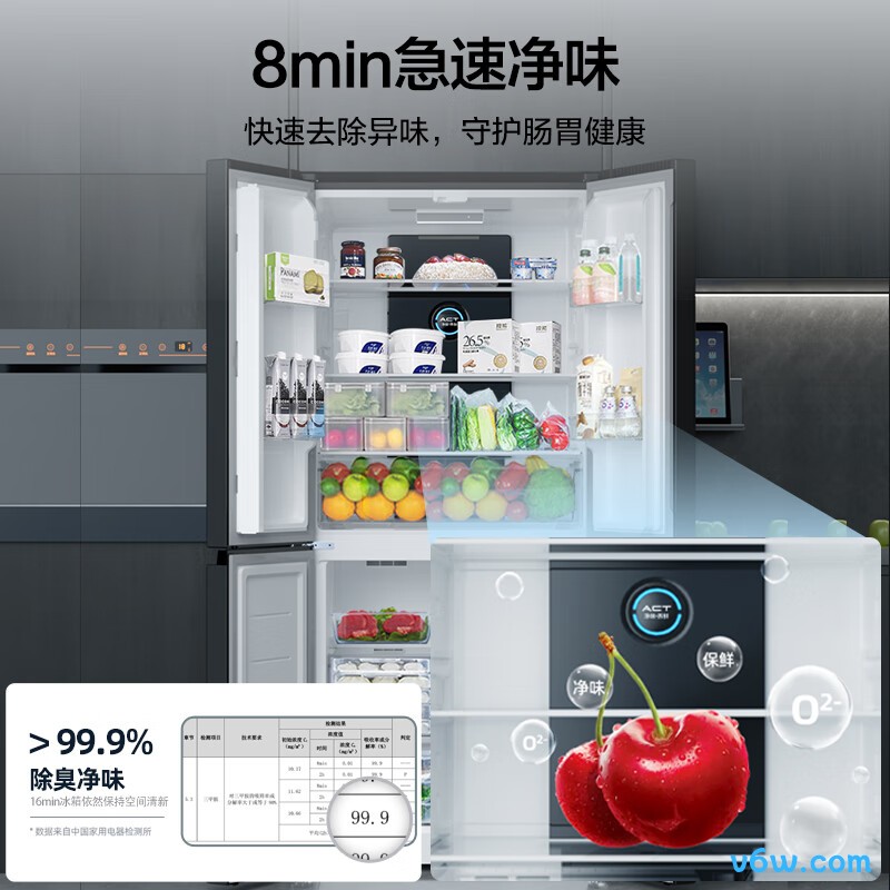 康佳BCD-408WEGQ4SP冰箱图片