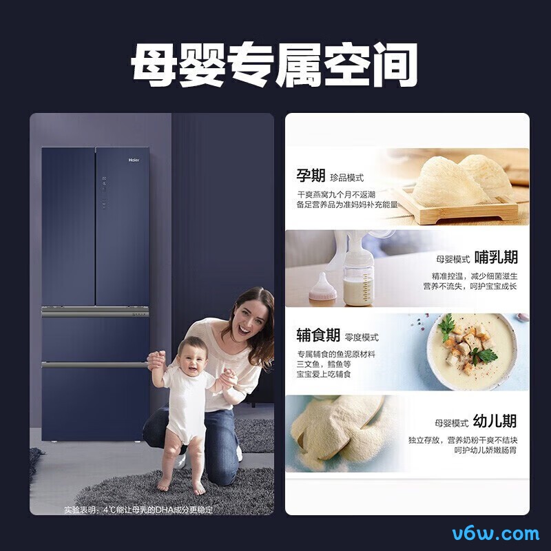 海尔BCD-336WLHFD8DB1冰箱图片