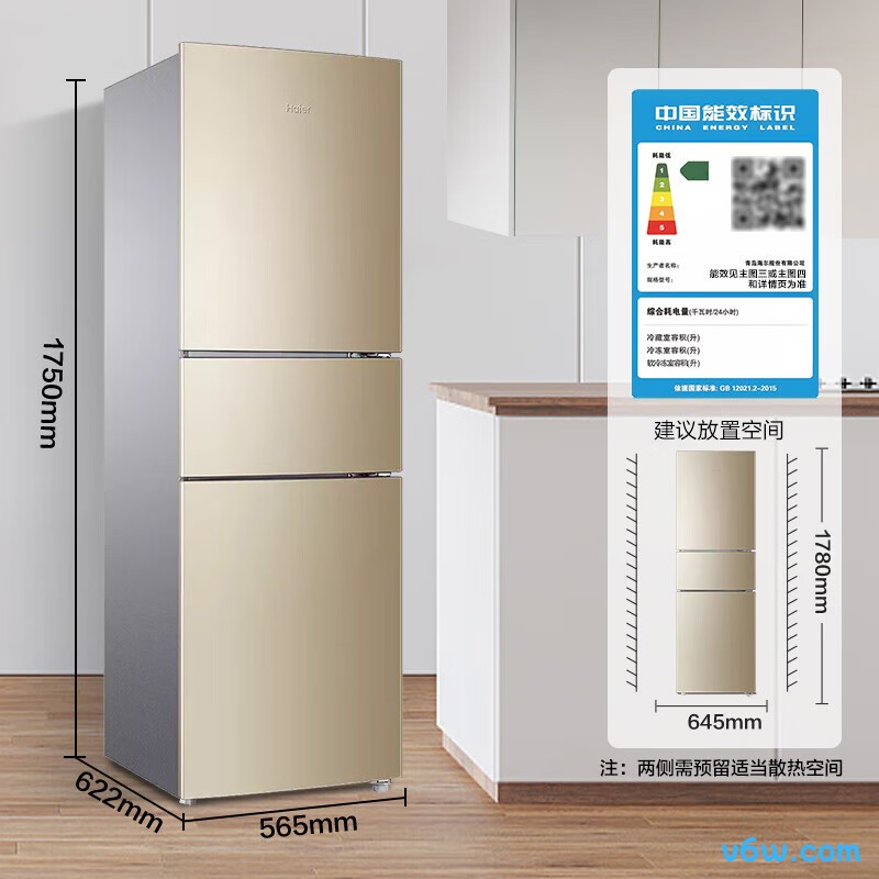 海尔216WMPT冰箱图片