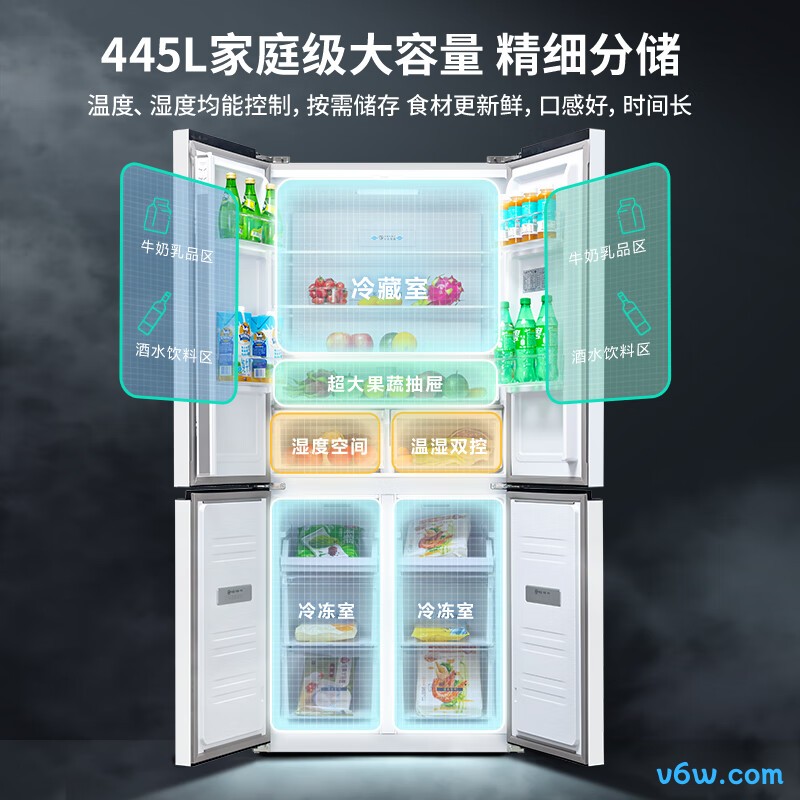 新飞BCD-445WKQ8AT-2冰箱图片