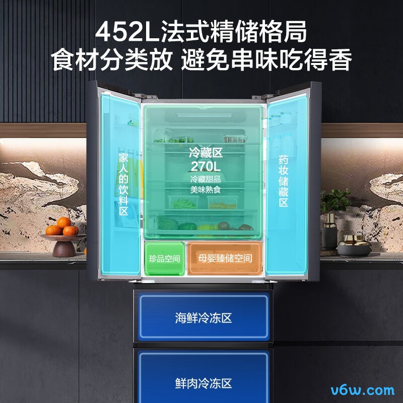 容声BCD-452WD16MPA冰箱图片