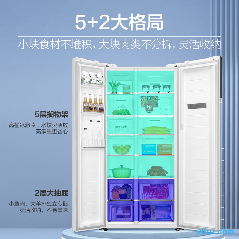 海尔BCD-621WLHSS95W9U1冰箱图片