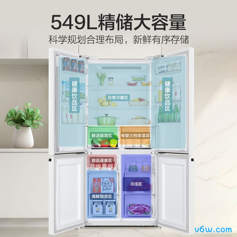 海尔BCD-549WGHTD58WV冰箱图片