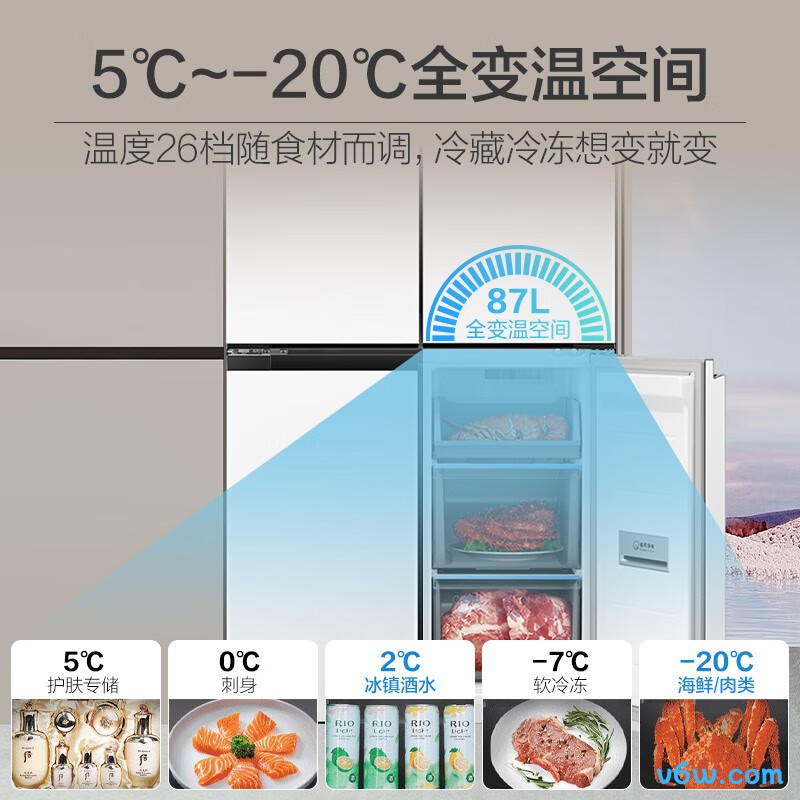 海尔BCD-500WGHTD49W9U1冰箱图片