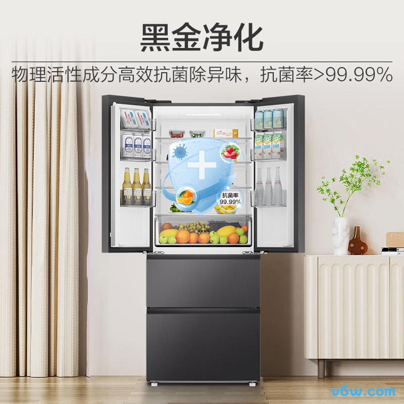 海尔BCD-410WLHFD7DSMU1冰箱图片