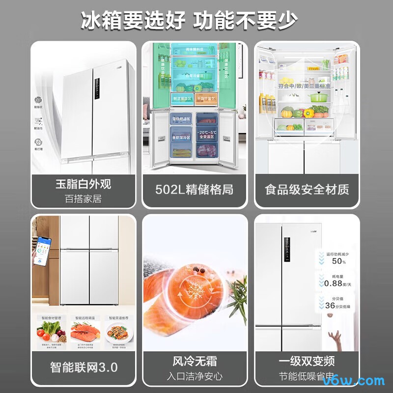 统帅BCD-502WGLTD49W9U1冰箱图片