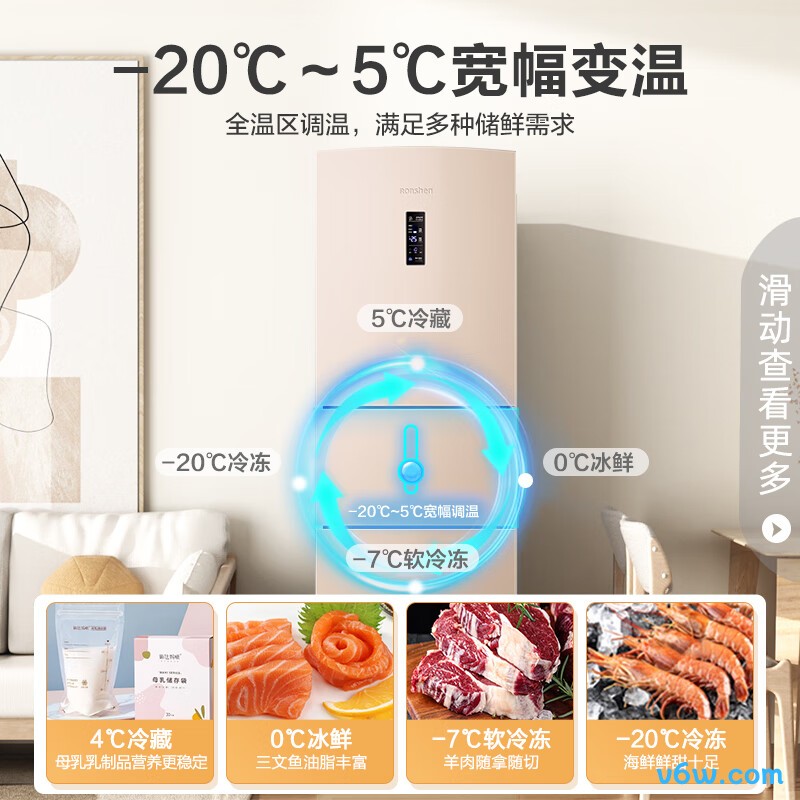 容声BCD-253WD16NPA冰箱图片