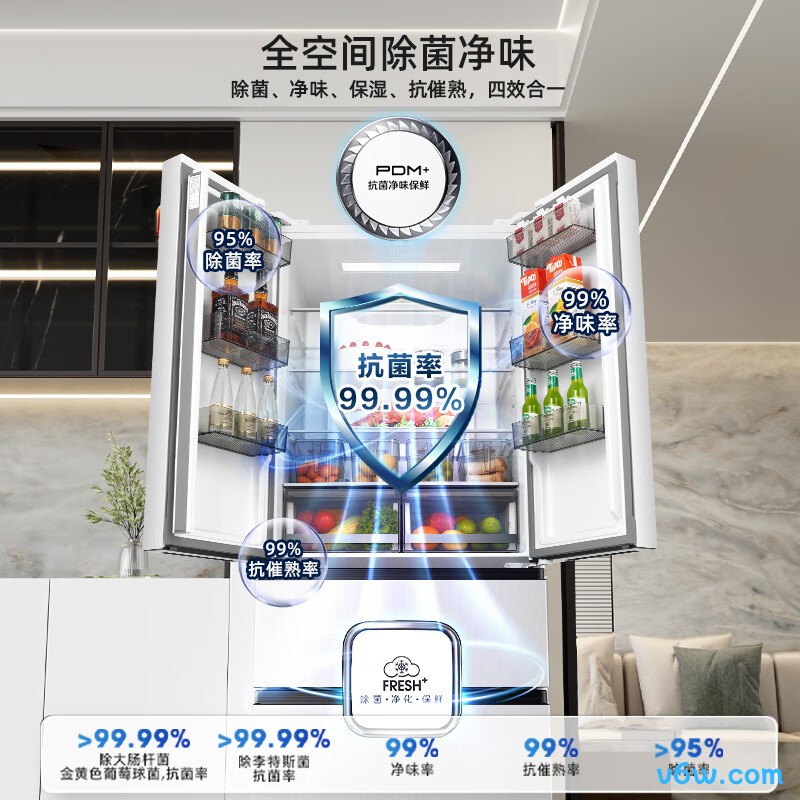 海信BCD-525WNK1PU-CY34冰箱图片