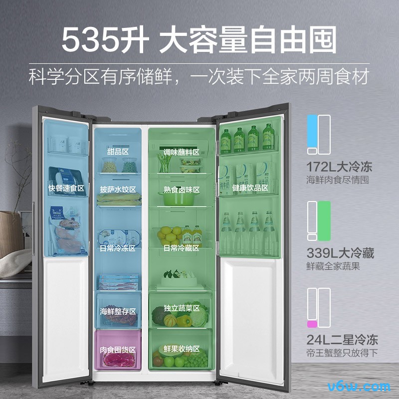 海尔BCD-535WGHSSEDS9冰箱图片