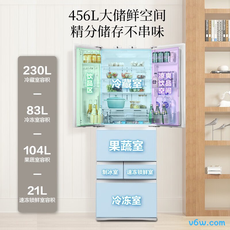 东芝GR-RM479WE-PG1B3冰箱图片