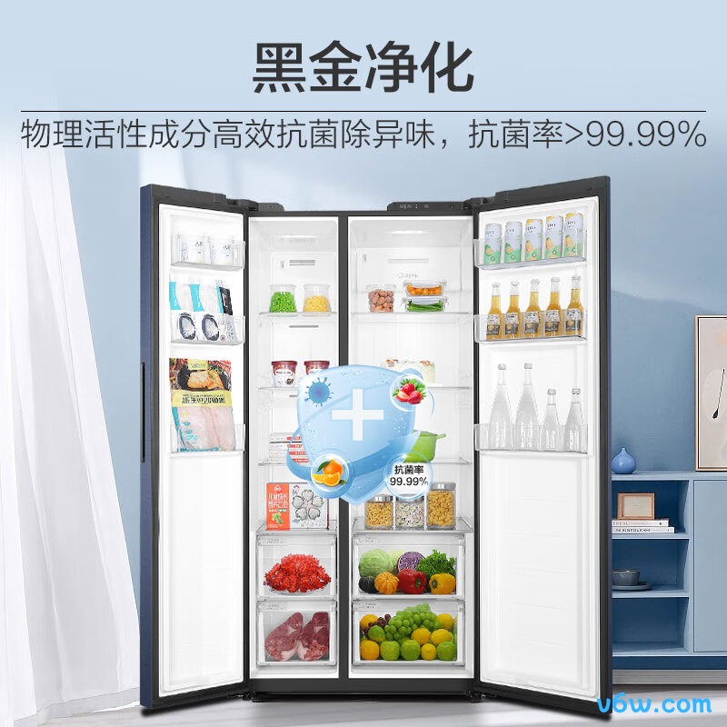 海尔BCD-618WGHSSEDBL冰箱图片