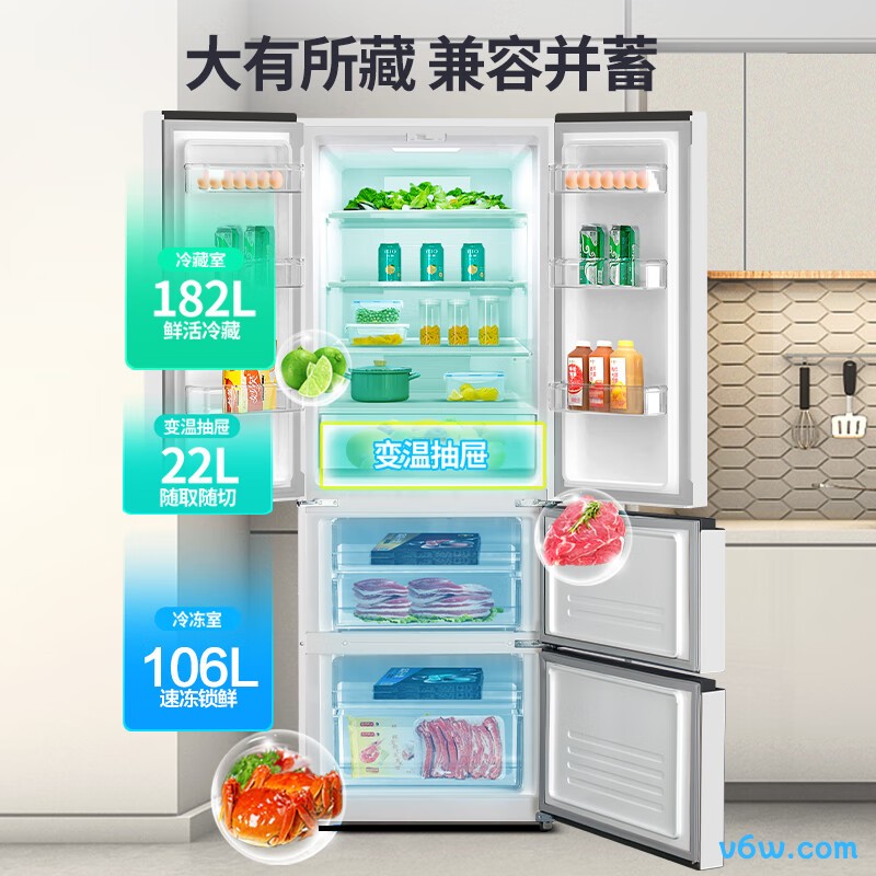 新飞BCD-310WK7CT-2冰箱图片