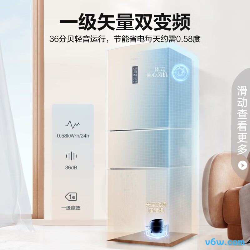 容声BCD-253WD16NPA冰箱图片