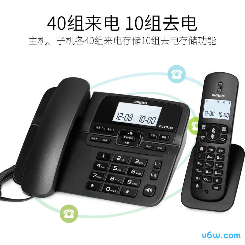 飞利浦DCTG188电话机图片