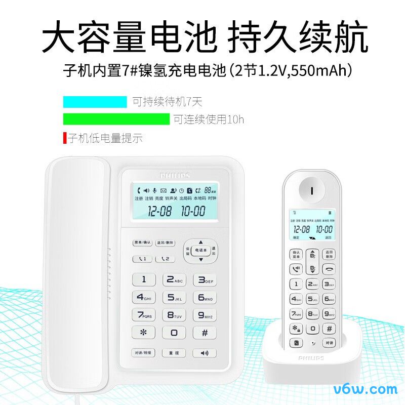 飞利浦DCTG167电话机图片