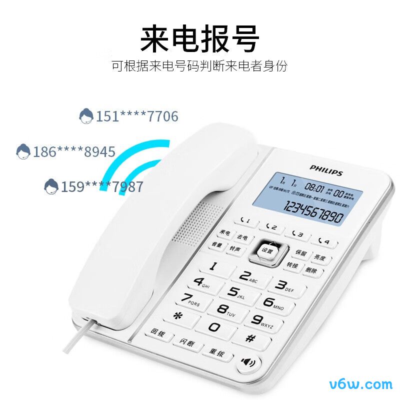 飞利浦CORD228电话机图片