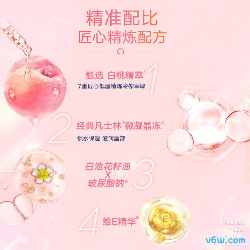 凡士林经典修护保湿润唇膏白桃味润唇膏图片