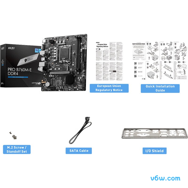 微星PRO B760M-E DDR4主板图片