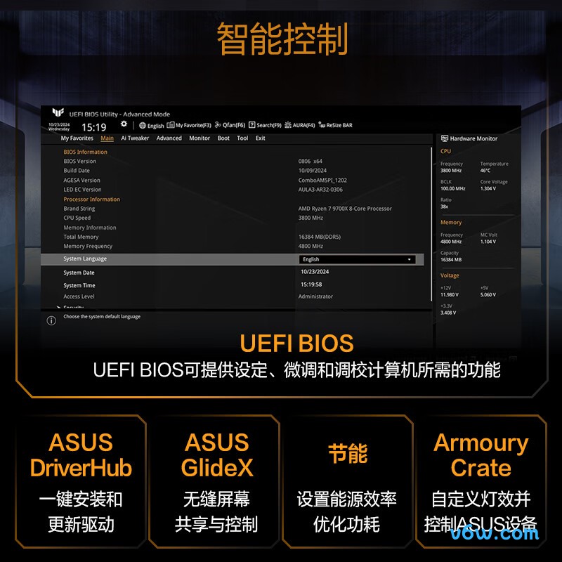 华硕TUF GAMING B850M-PLUS主板图片