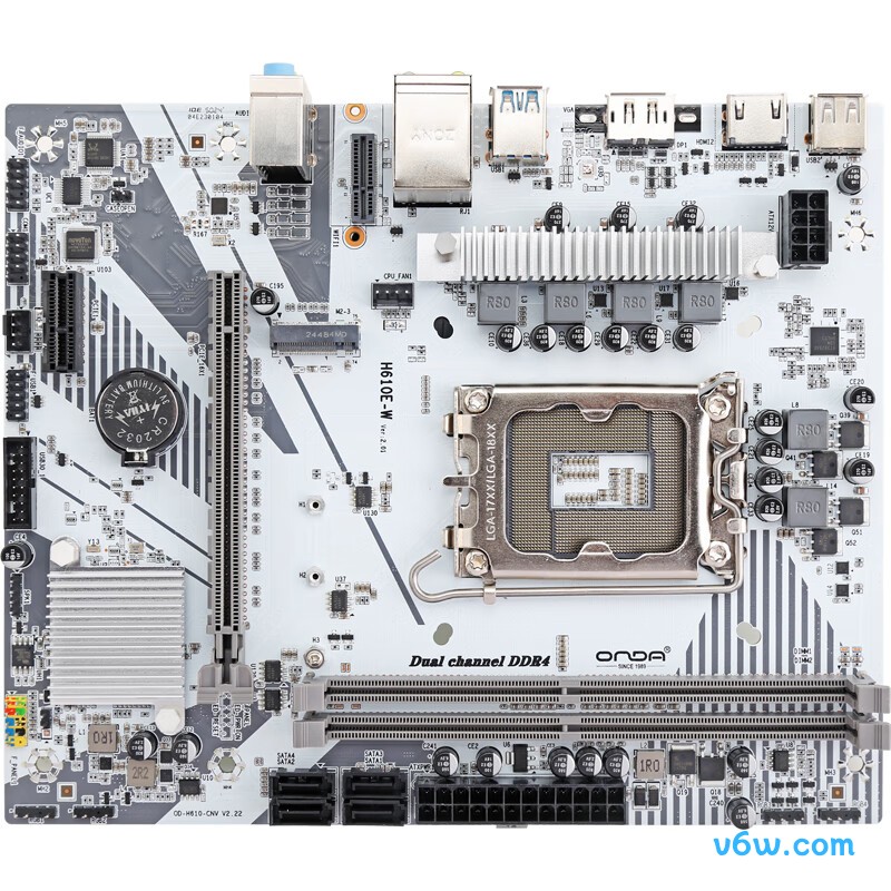 昂达H610E-W主板图片