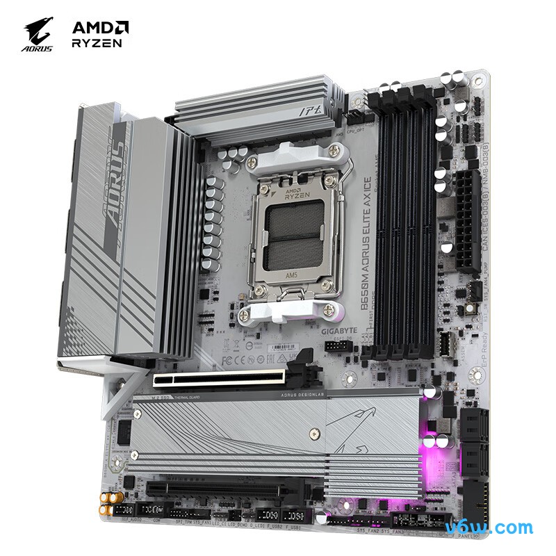 技嘉B650M AORUS ELITE AX ICE主板图片