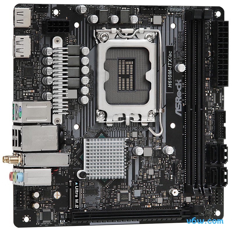 华擎H610M-ITX/ac主板图片
