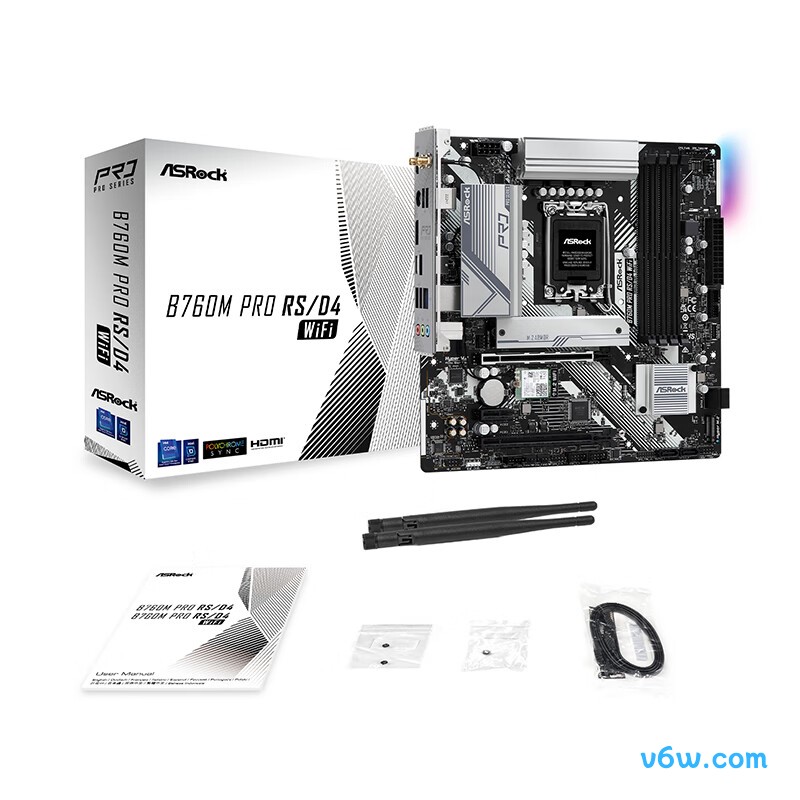 华擎B760M Pro RS/D4 Wifi主板图片