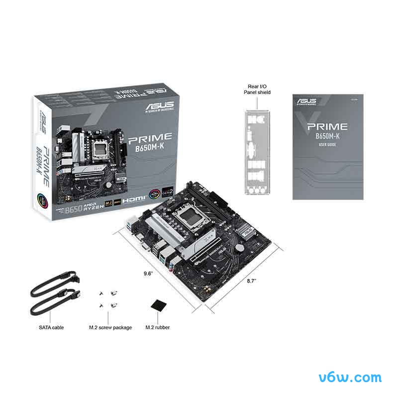 华硕PRIME B650M-K主板图片