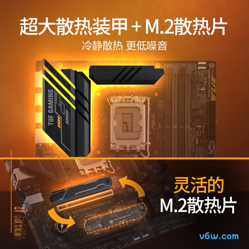 华硕TUF GAMING B760M-E D4主板图片