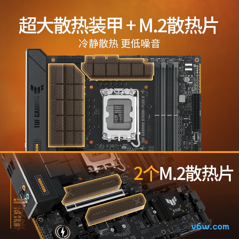 华硕TUF GAMING B760M-PLUS II主板图片