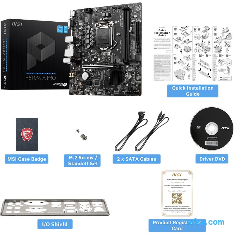 微星H510M-A PRO主板图片