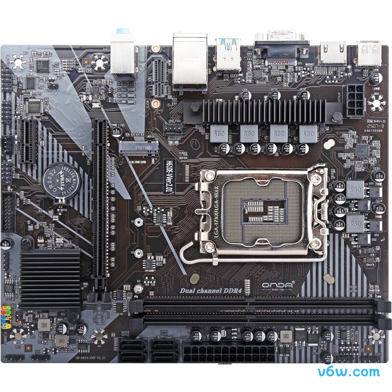 昂达H610E-V主板图片