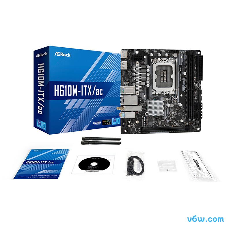 华擎H610M-ITX/ac主板图片