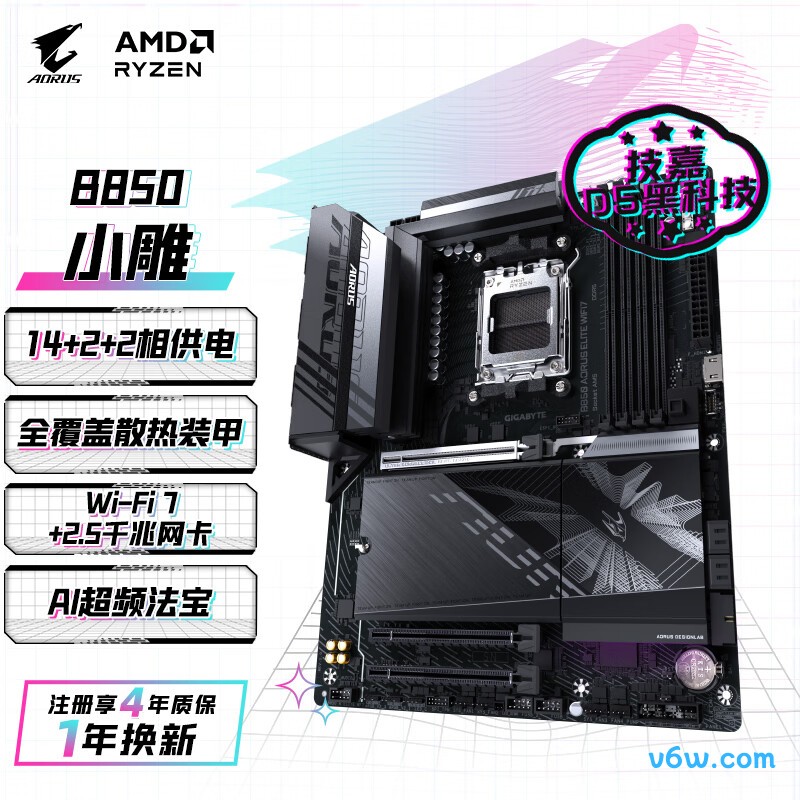 技嘉B850 A ELITE WF7主板图片
