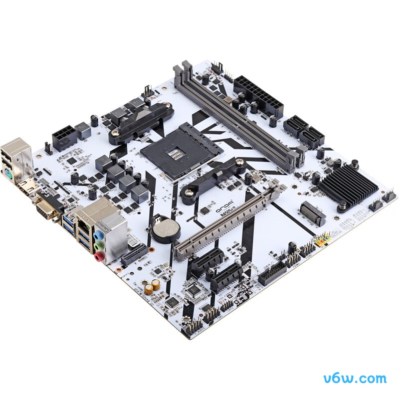 昂达B450S+W主板图片