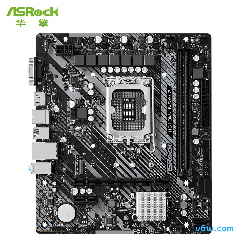 华擎H610M-HVS/M.2 R2.0主板图片