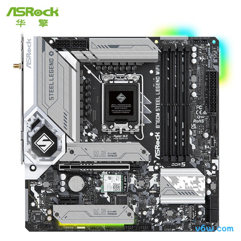 华擎B760M Steel Legend WiFi主板图片