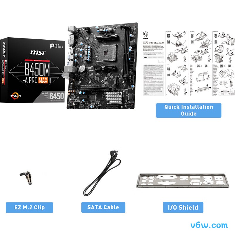 微星B450M-A PRO MAX II主板图片