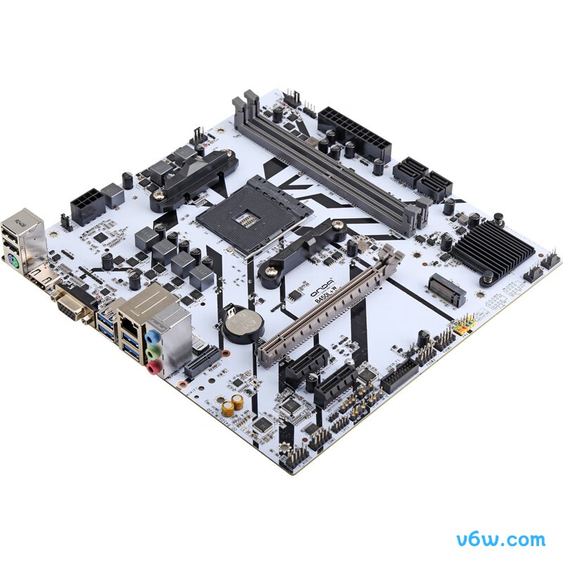 昂达B450L+W主板图片
