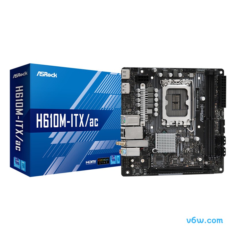 华擎H610M-ITX/ac主板图片
