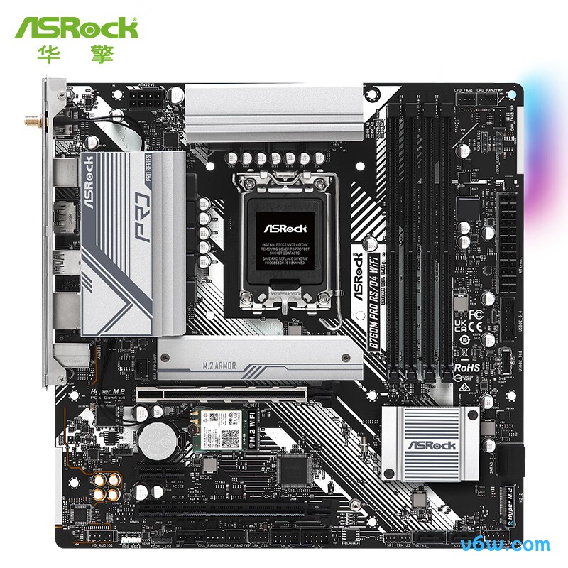 华擎B760M Pro RS/D4 Wifi主板图片